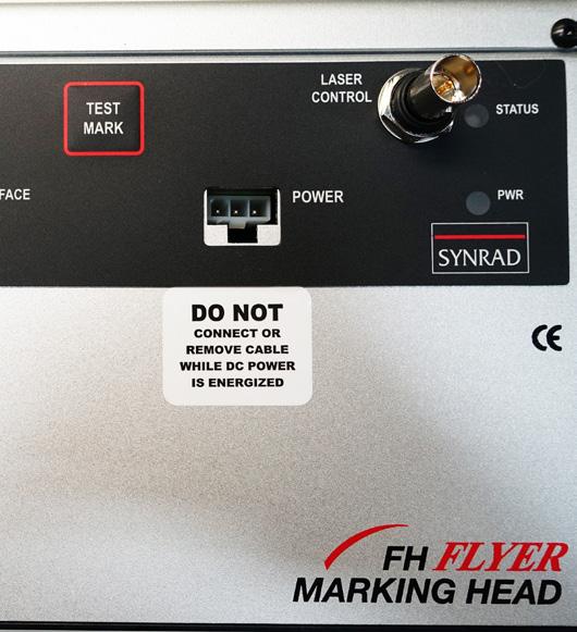 Marking Head s laser control port. BNC Connector 15.