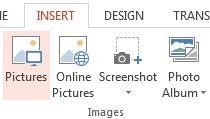 click them and insert them All pictures and graphs, which will be shown in the presentation, have to be
