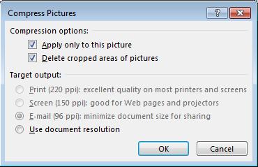 5 Pictures and Clip Arts 7 Compressing Pictures PowerPoint presentations often become very large due to pictures, photos and images being inserted.