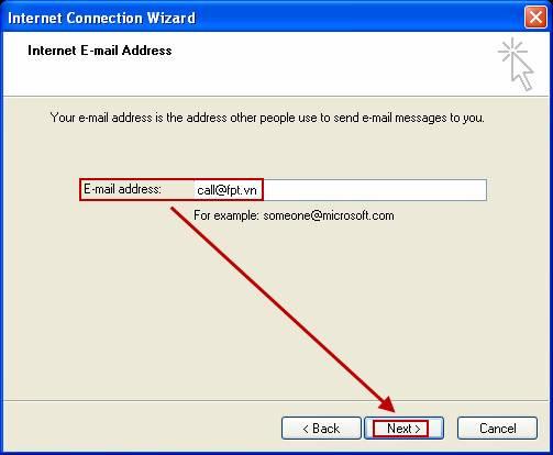 Bước 4: Nhập địa chỉ e-mail sử dụng trong phần E-mail