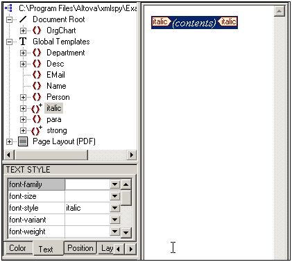How To Use Global Templates 99 In the example above, note that only the font-style property has been assigned a value.