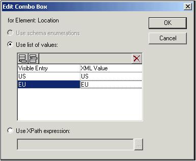 How To Use 4.6.2 Data-entry devices 109 Combo boxes A combo box presents the Authentic View user with a list of options in a drop-down list.