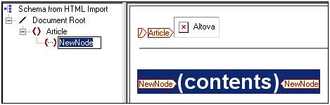 content. When you release the mouse button, the following menu pops up. 4. Select Convert selection to elements to create the selected HTML content as a child element node of Article. 5.