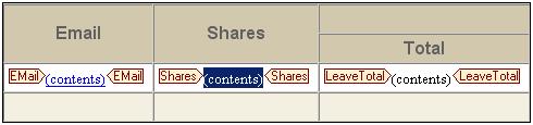 Then create a conditional template around the First element to display the element's content in bold if the Share element is non-empty and greater than 0. Do the following. 1.