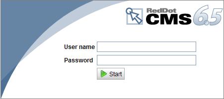 o Click Start to log in From Off Campus: For security reasons, before establishing a connection to a RedDot server, you must first connect to