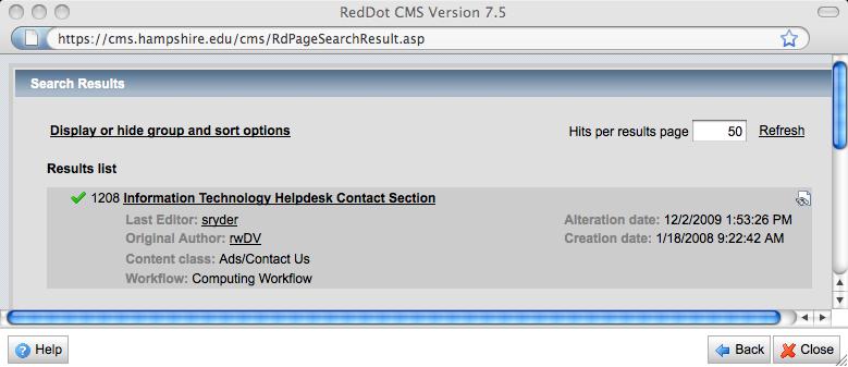 Click add/remove contact section reddot. 1 7. Click the title of the page to choose it. 2 8.