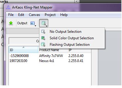 Select the icon to the right of the Output dropdown icon. One of the options will be Flashing Output Selection. Nexus Aw 7x7 3. Select Flashing Output Selection.