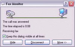 Once the fax has been sent, Fax Monitor will revert to standby mode. Receiving a fax 1. When a fax arrives, the Fax Monitor will start automatically as the fax is received.