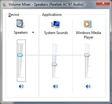 VOLUME CONTROL Click on Volume control in Notification Area The Volume Control will open and allow you to select the Volume that is comfortable for you.