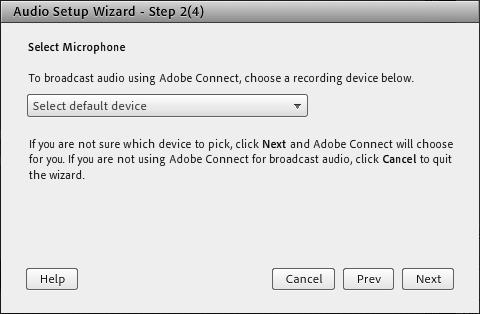 You will be prompted to test the sound output. Figure 17: Step one of the Audio Setup Wizard 4. Click the Play Sound button. 5.
