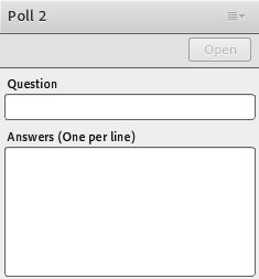Adding a Poll Pod The Poll pod allows you to ask the Participants questions. The questions can be created as multiple choice, multiple answer, or short answer.