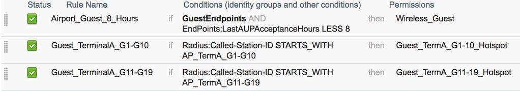 Airport: Hotspot setup with custom redirect Using AP groups/names You can use ISE to target advertising to your clients AP groups/names or some unique Radius attributes returned from the WLC during