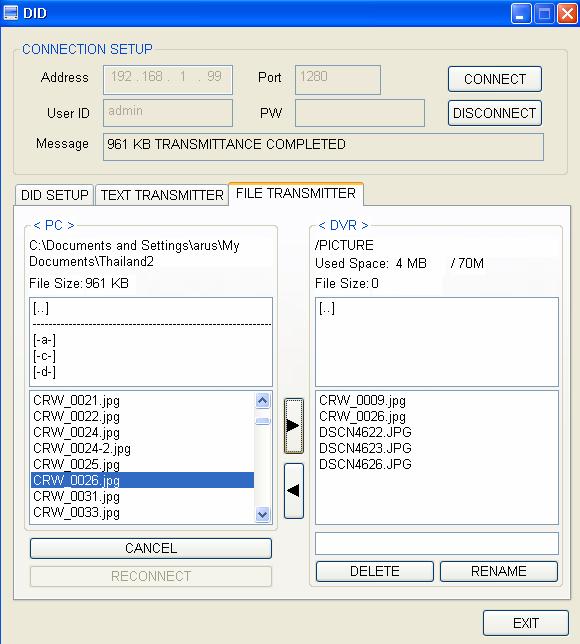 Lorex Message Master File Transmitter Recommended image resolution for JPEG files: NTSC 720x480 / 1440x960 PAL 720x576 / 1440x1152 If you transfer a JPEG file that does not conform to the recommended