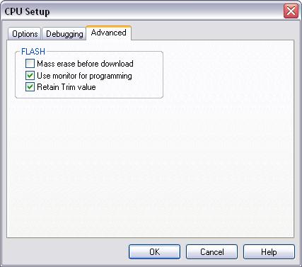 6.2 ColdFire V1 Coldfire V1 internal flash is programmed through the standard debug download. The debugger identifies which code from the download file fits in the flash and programs it accordingly.