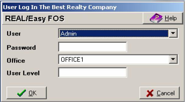 Select the FOS icon (above) from your Windows desktop.