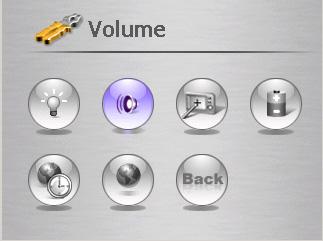 Tap the Volume button on the Settings screen. 3.