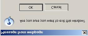A dialog box appears (Figure 3-22: EDGAR Form ID, Exit Window Dialog) asking you to confirm that you want to exit the browser window.