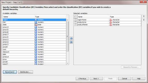 Example: Examine the Distribution of the PriceData Data Set 67 Note: In this example, you are not creating a default