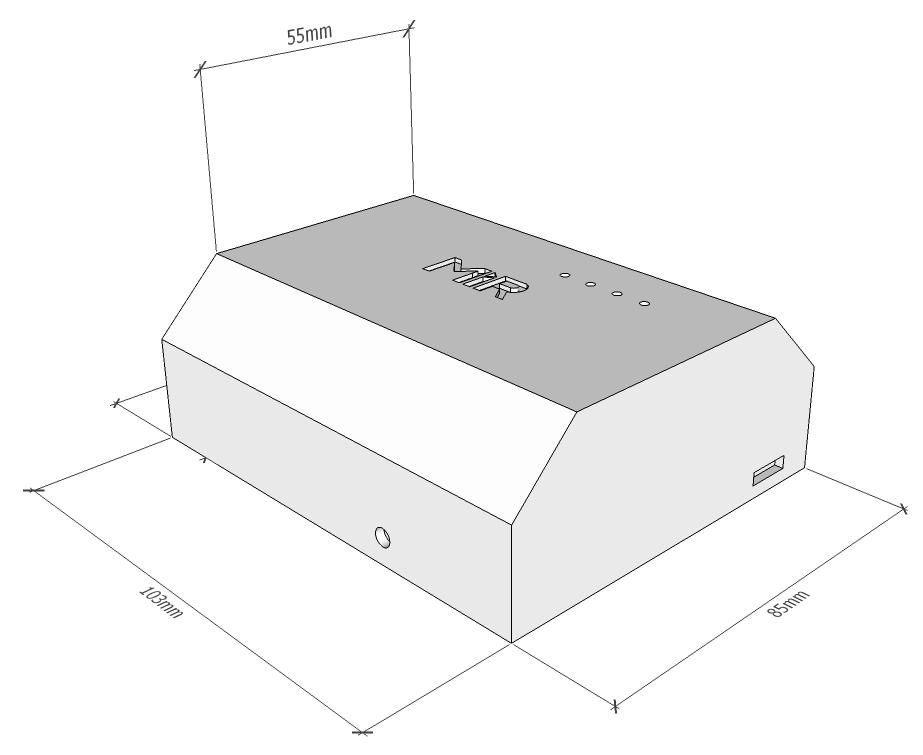 Figure 2. Bottom view of the Bluetooth Box with holes for wall mounting. Figure 3.