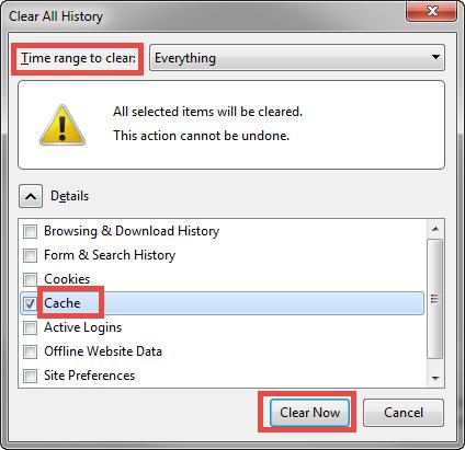 8. Choose Clear Recent History from the menu. 9. Choose Everything from the Time range to clear drop-down list.