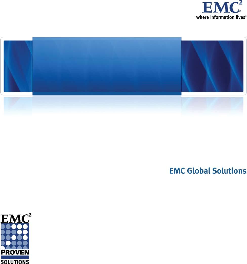 EMC Backup and Recovery for Microsoft Exchange 2007 SP1 Enabled by EMC CLARiiON