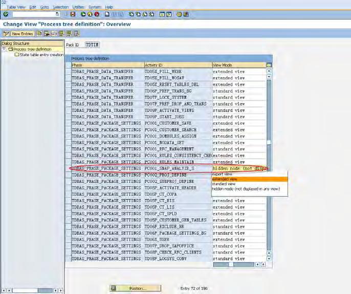 SAP TDMS snapshot integration configuration The following table shows how to configure the SAP TDMS snapshot integration.