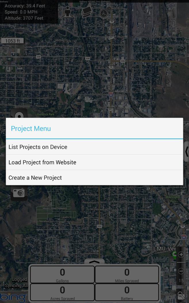 When you log into MapItFast for the first time, you will need to open a project to start mapping.