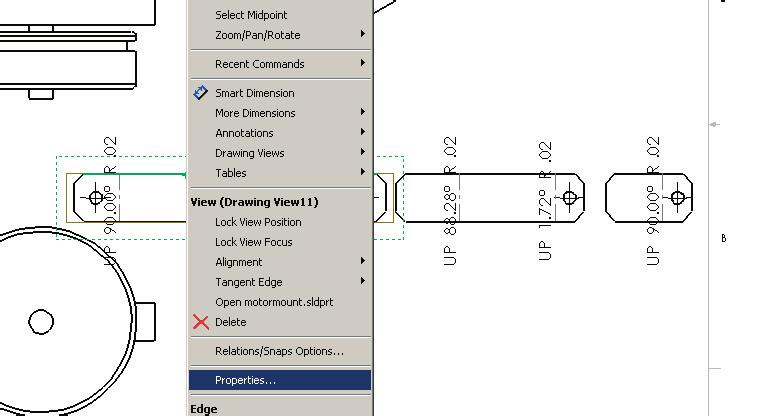 Be careful and right click the L-bracket line and not the note. Fig. 15 Step 2. Click to uncheck Display sheet metal bend notes, Fig. 17. Step 3.