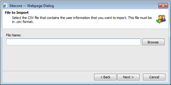 2. On the Tools tab, in the Users group, click Import and the File to Import