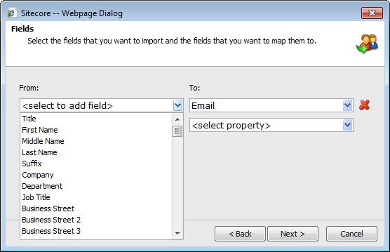 In the File to Import dialog box, click Browse and select the CSV file that you
