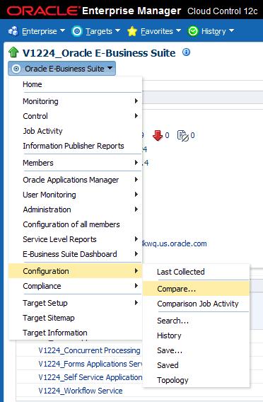 menu. Configuration Comparison Templates In Enterprise Manager, a comparison template is an example for fine-tuning a comparison of like configurations.