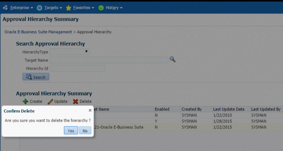 Viewing an Approval Hierarchy In the Approval Hierarchy Home page, click on Hierarchy ID link to view the Approval Hierarchy.