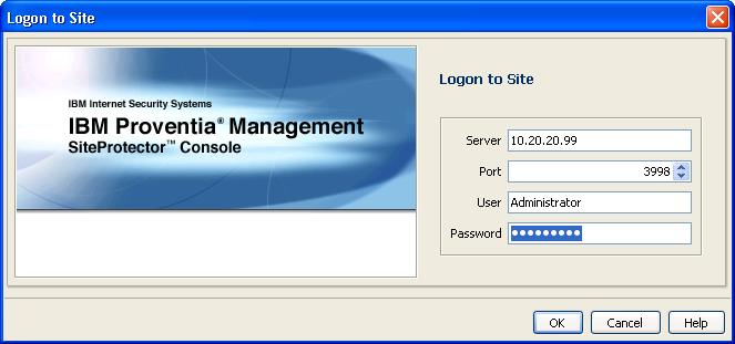 Step Description 5. The Logon to Site screen will appear, Enter the following: Press OK to continue. Server 10.20.