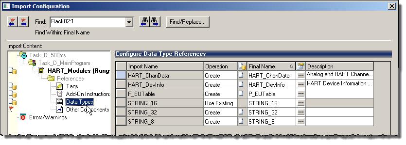 Build Your Application Chapter 2 4. Click Data Types. The Configure Data Type References panel appears. 5.