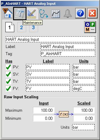 Chapter 3 HART Analog Input (P_AInHART) Engineering Tab The Engineering tab provides access to device configuration parameters and ranges, options for device and I/O setup, displayed text, and