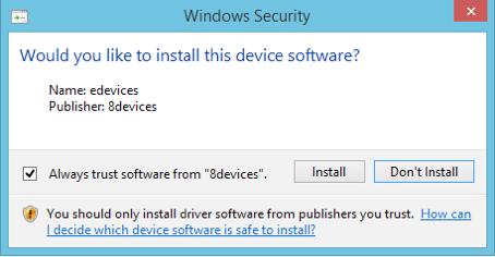 Windows Security message.