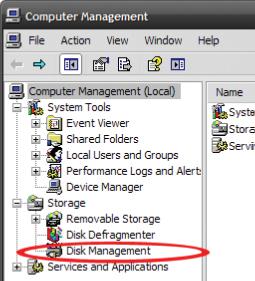 In the new Computer Management window, select Disk Management from the left window panel. 2. A dialog window should automatically appear, asking you to initialize the drive.
