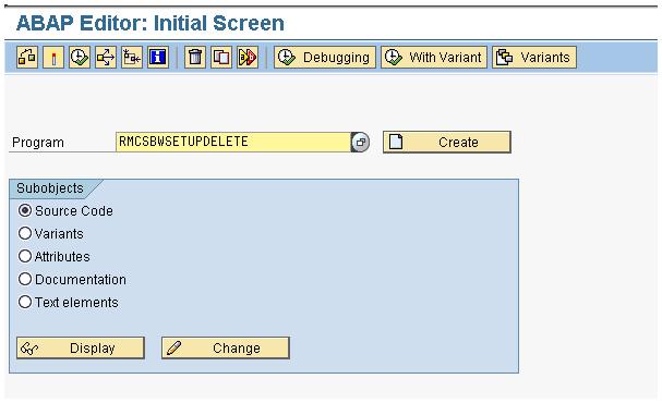 This ensures that all the setup tables for application 02 are emptied. Repeat this step for all the applications which are showed in the check.