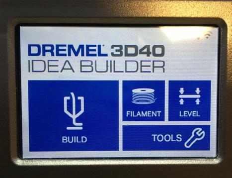 Printing Dremel 3D40 1. Press BUILD > Thumb Drive Icon.