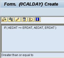 20 This formula checks if the AEDAT is greater than or equal to the