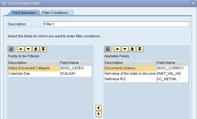 32 After you have connected the DataProvider with the filter, you have to define the filter conditions. To do so, double-click on the filter icon.