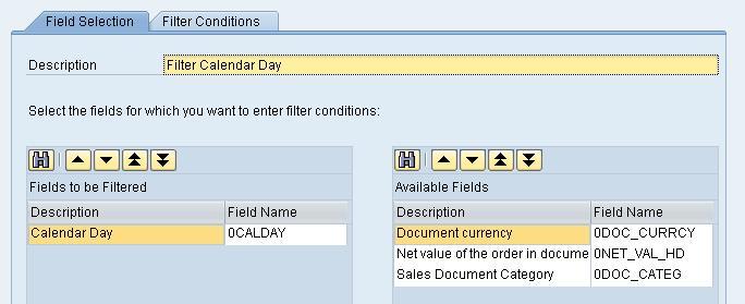 34 Select on the calendar day and choose the same filter conditions as before.