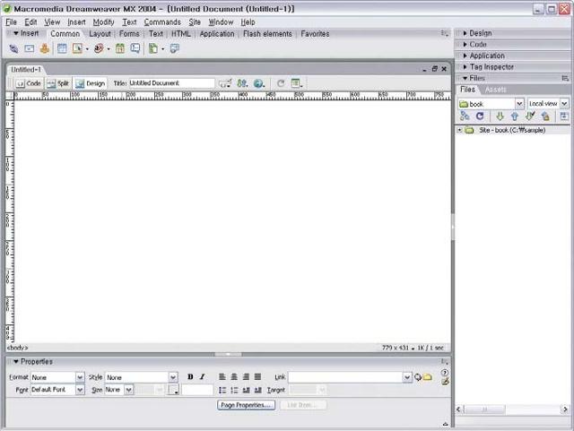 Dreamweaver MX 2004 - The Basics Chapter 1 The Dreamweaver Interface If you haven t used earlier versions of Dreamweaver, the interface can look a little complicated at first.