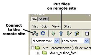 Publishing Your Site Once you have created your site, it is time to publish it by uploading it to the remote server you defined when setting up your site.