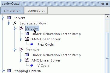 STAR-CCM+ User Guide Steady Flow: Lid-Driven Cavity Flow 16 Select the Solvers > Segregated Flow > Velocity node. In the Properties window, make sure that the Under-Relaxation Factor is 0.7.
