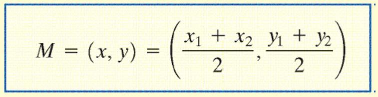 Find the midpoint of the line segment from P 1 = (4, 2) to P 2 = (2, 5).