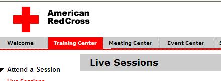 You can either click on the direct WebEx link for the course you are attending in the Red Cross University Master Calendar, or follow the instructions below.