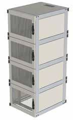 Colocation rack Included as standard: Divider panels between each bay Two pairs of 19 mounting rails in each Unit height labels fitted to front and rear 19 mounting rails (numbered bottom to top)