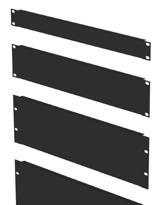 any 19-inch compliant rack, these simple clip-in panels are available in a range of U heights and pack quantities.