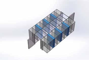 Thermal management Active air Cooling systems Eaton's space saving in-rack solution Simple and easy to install within the 19 rail space, the in-rack cooling solution connects the to